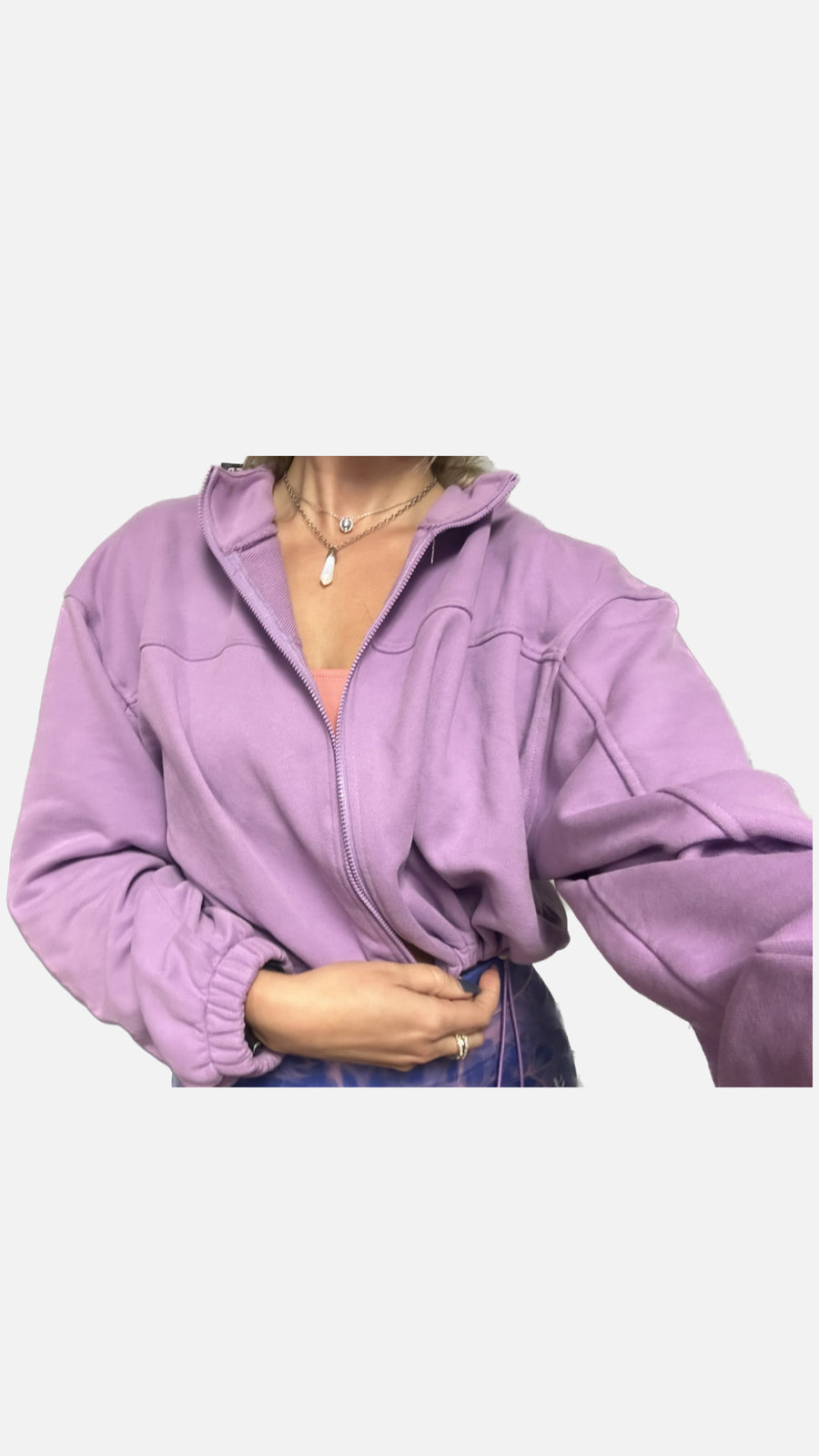Lavender Lightweight Zip Up