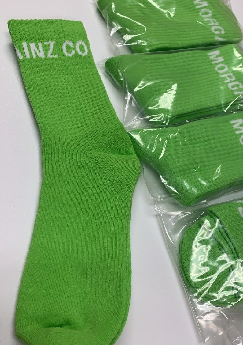 Neon Green Morgainz Co Socks